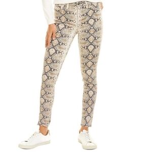 2. NWT HUDSON BARBARA HIGH WAIST TAN PHYTON SKINNY ANKLE CUT JEANS SIZE 25
